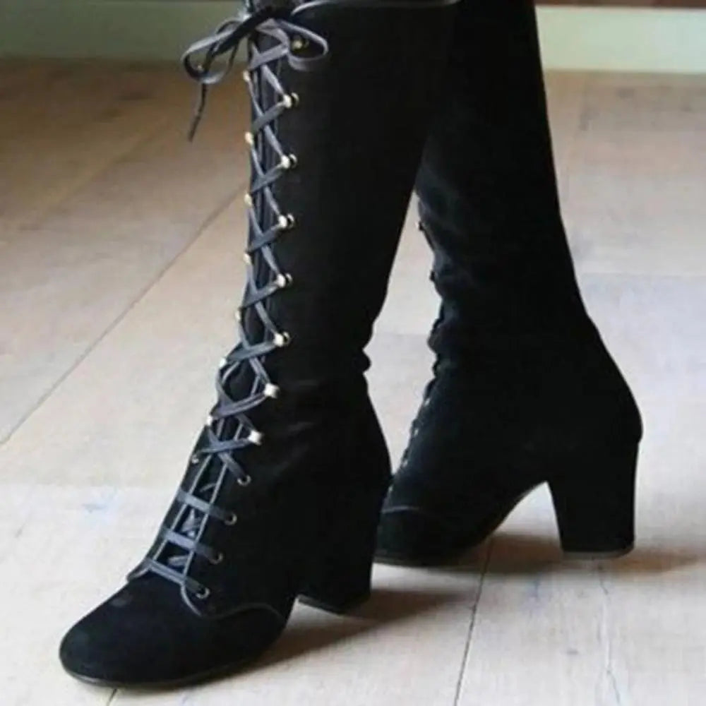 Knee-High Wool Boots