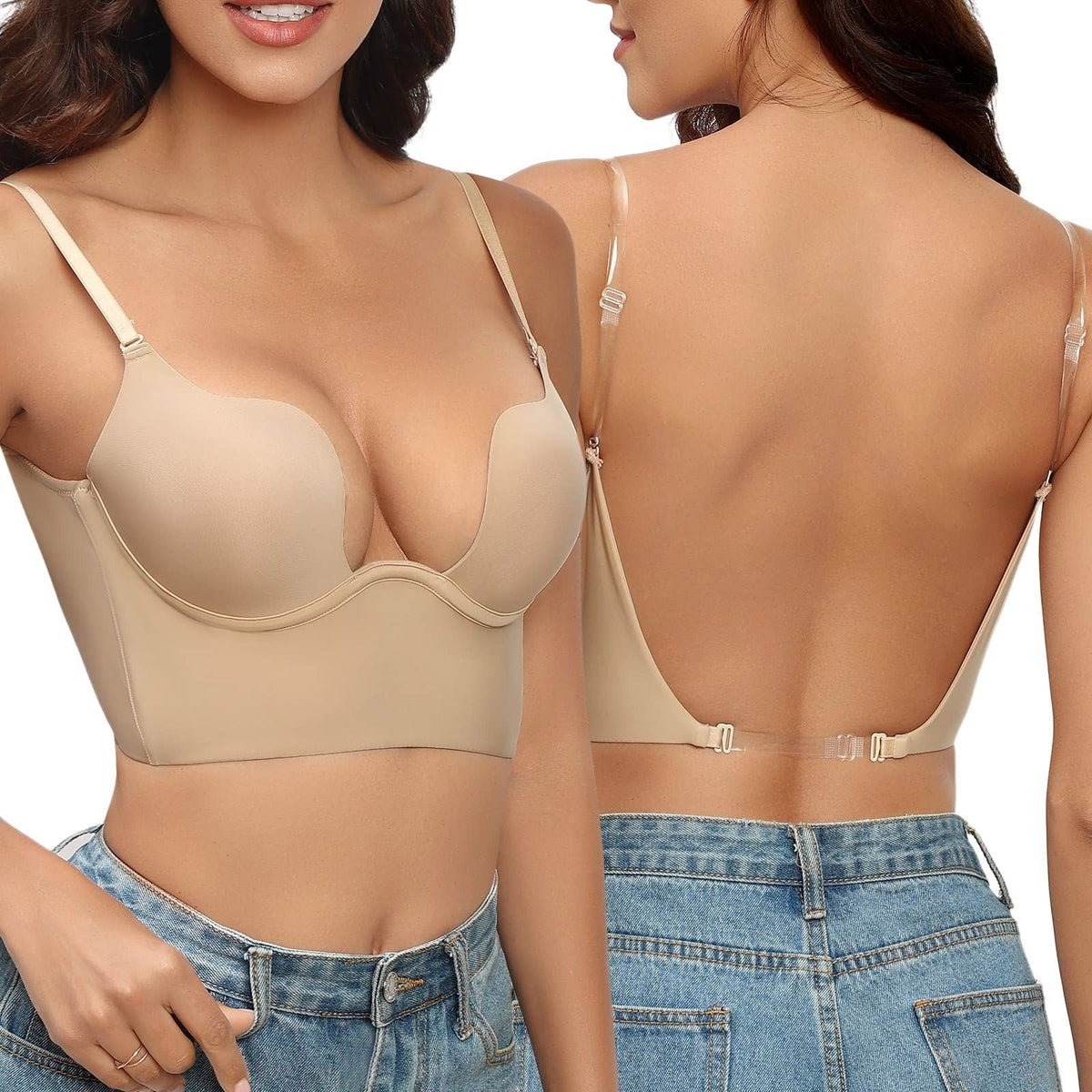 Satin Backless Bra