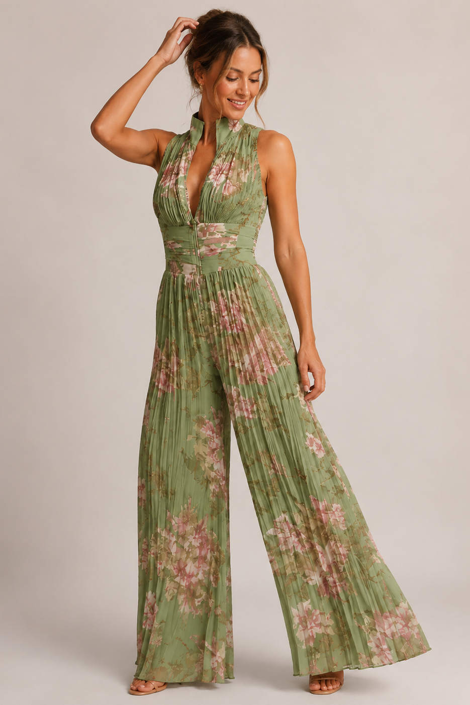 VIVIENNE Pleated Jumpsuit
