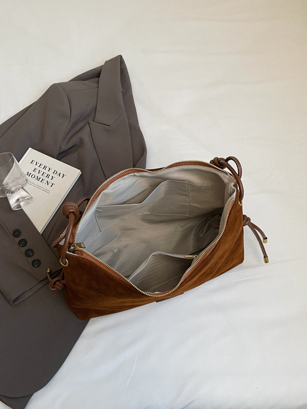 Suede Handbag