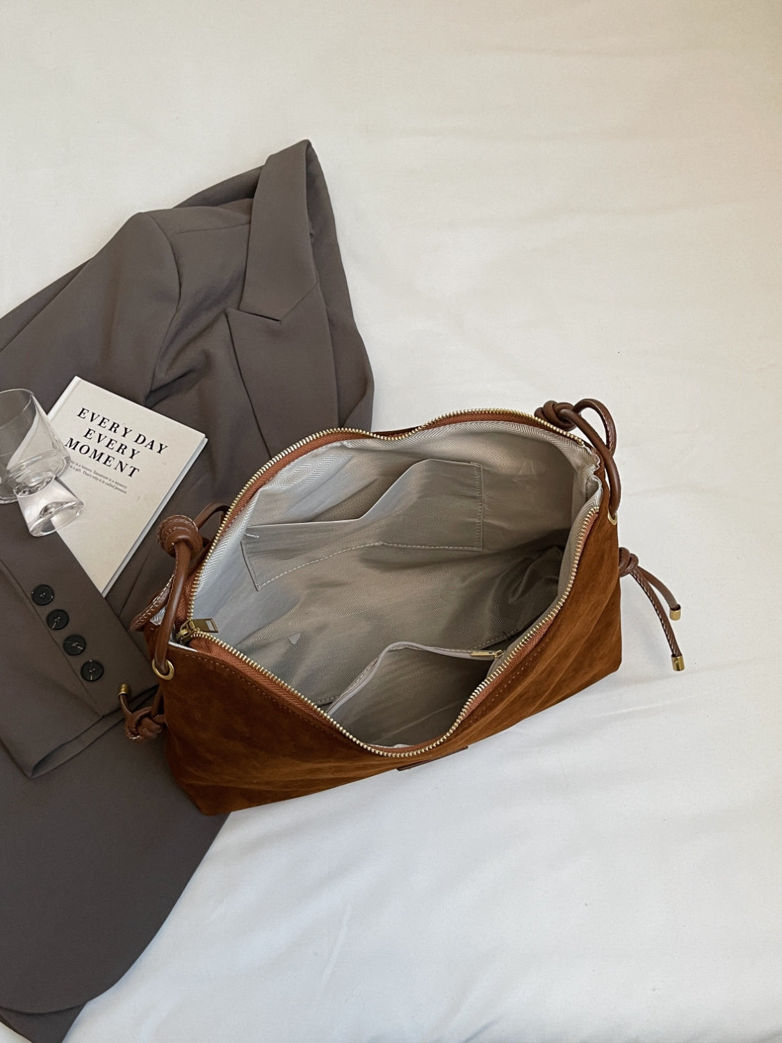Suede Handbag