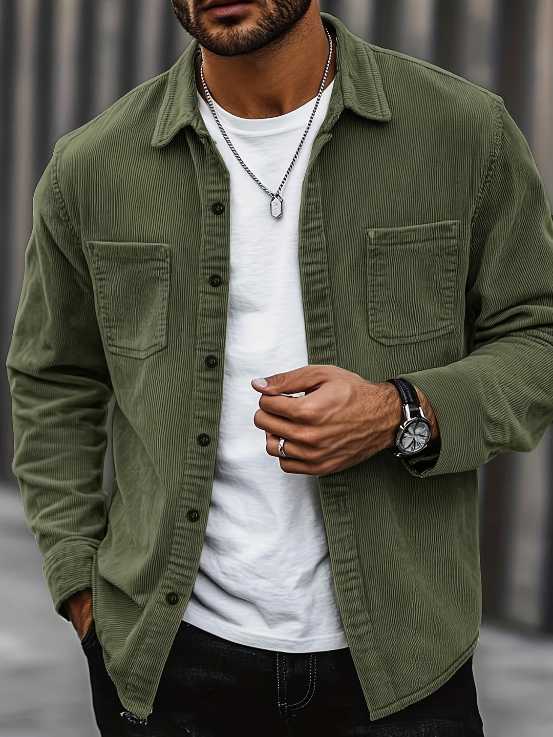 Men's Corduroy Shirt Jacket