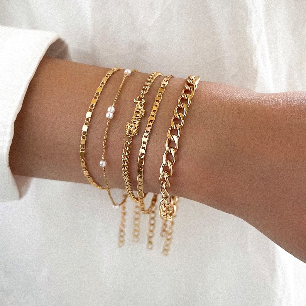 Gold Bracelet Set