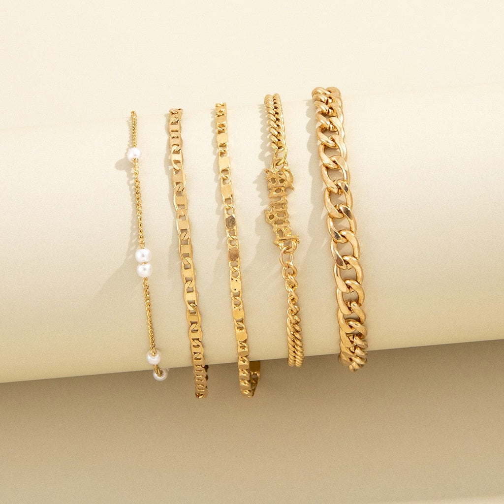 Gold Bracelet Set