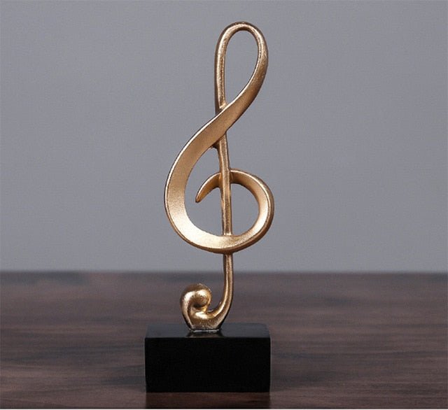 Golden Music Note Figurine
