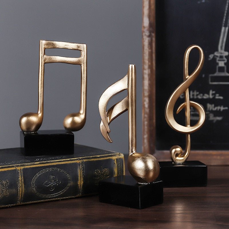 Golden Music Note Figurine